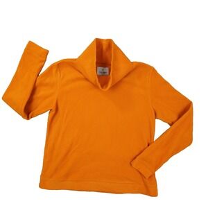 Dudley Stephens Park Slope Cozy Vello Fleece Turtleneck Women's Medium Orange